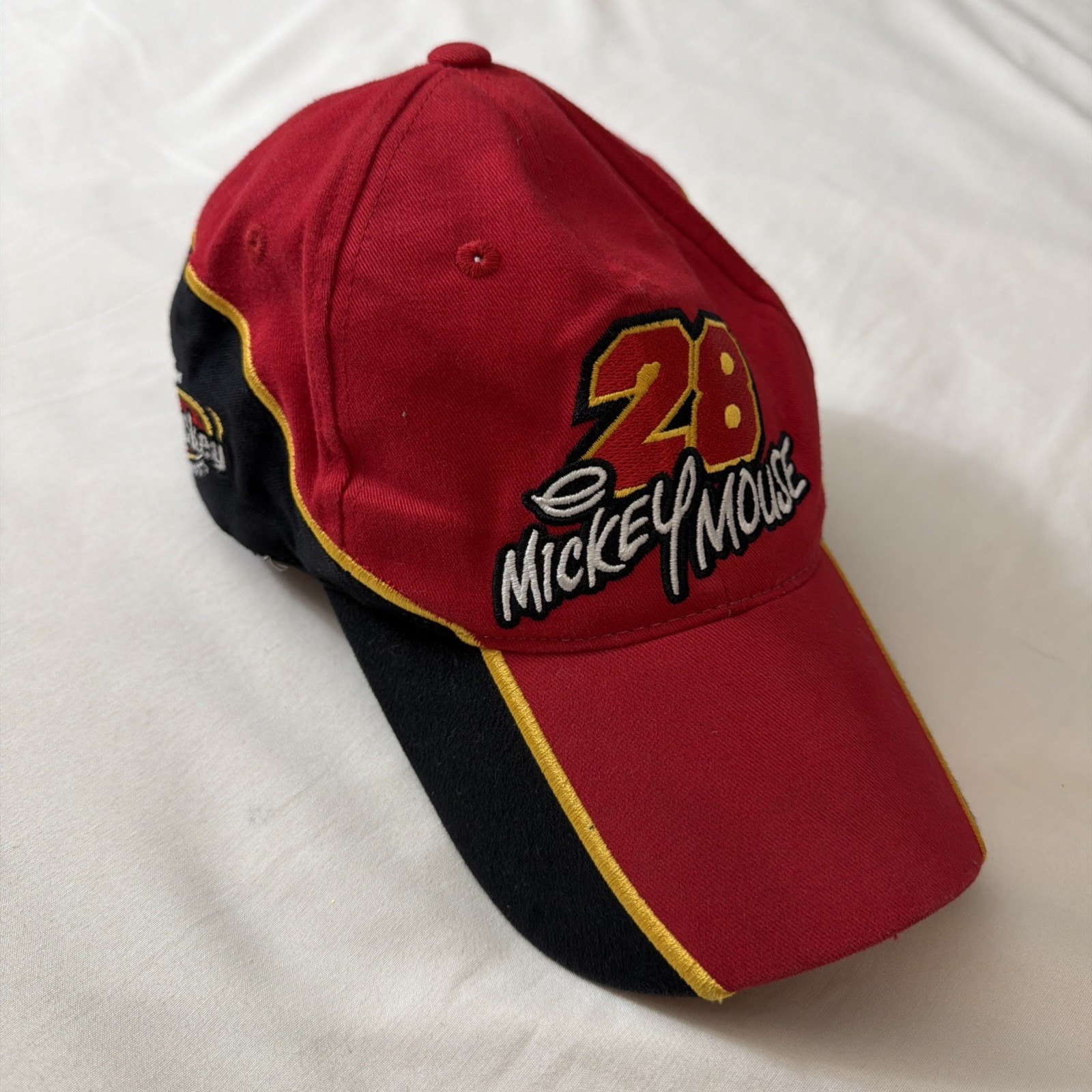 Disneyland Resort Mickey Mouse Team Motorsports 28 Adjustable Racing Hat Rare